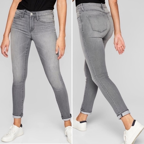 Athleta Sculptek Skinny Jeans Size 6 Gray Wash Ankle Length Good Pre-Owned Cond. - Picture 8 of 8